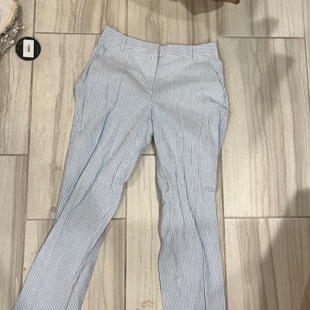 blue stripped pants